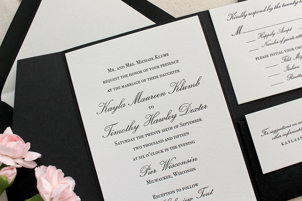 Orchid Suite – Classic Letterpress Printed Wedding Invitations