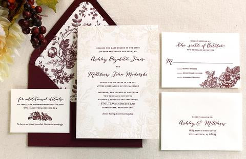 The Vintage Rose Suite – Fall Wedding Invitations