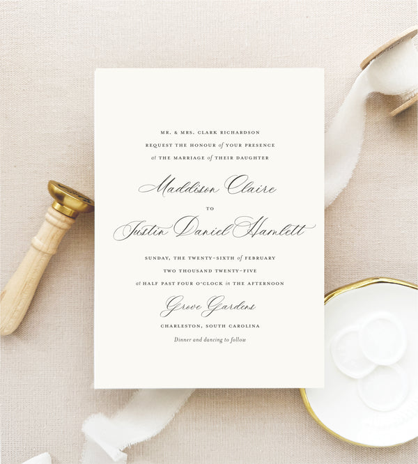 The Grove Suite - Letterpress Wedding Invitations