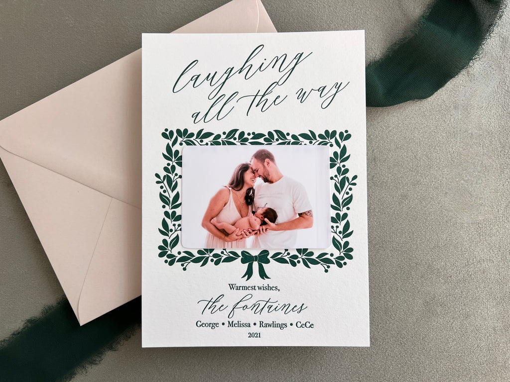 Laughing All The Way - Letterpress Holiday Cards