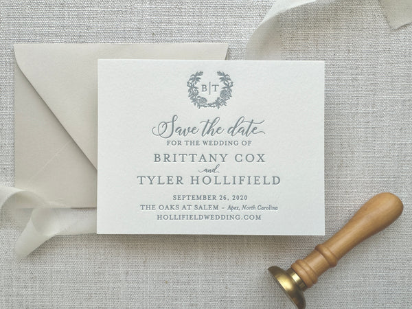 The Brittany - Letterpress Save the Dates
