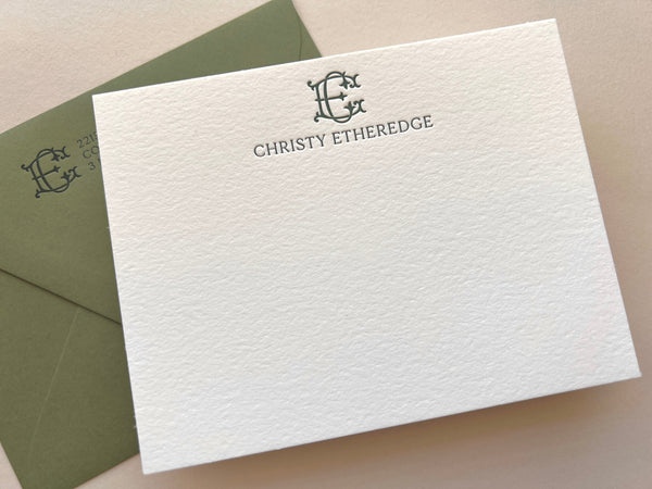 Christy CE Duogram - Letterpress Stationery