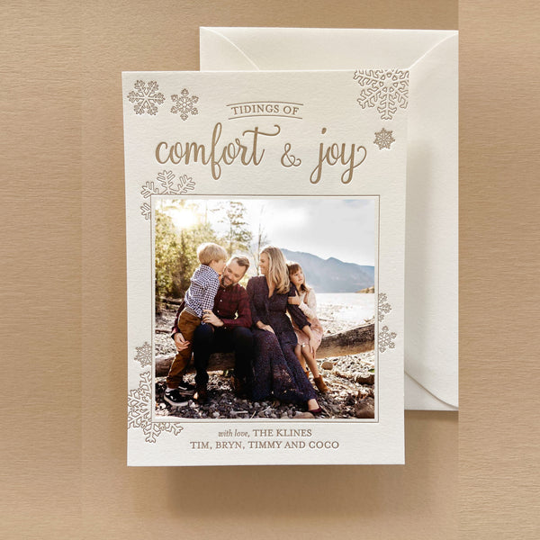 Comfort and Joy - Letterpress Holiday Cards