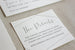 The Juniper Suite - SAMPLE Letterpress Wedding Invitation