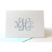 Vine Monogram - Letterpress Folded Card Stationery