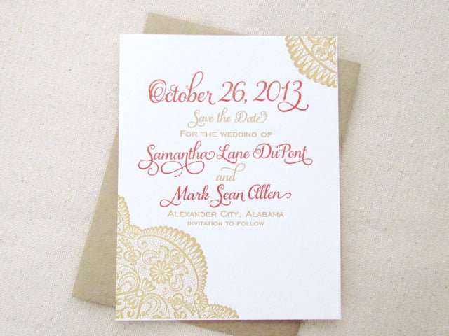 Rustic Letterpress Wedding Invitations - Dinglewood Design & Press