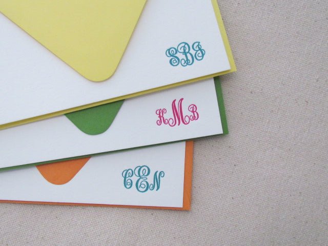 Letterpress Monogram Stationery - Dinglewood Design & Press