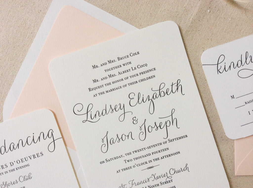 The Verbena Suite: Letterpress Printed Wedding Invitations