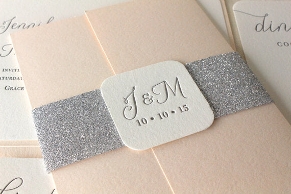 Modern Letterpress Printed Wedding Invitation – Willow Suite