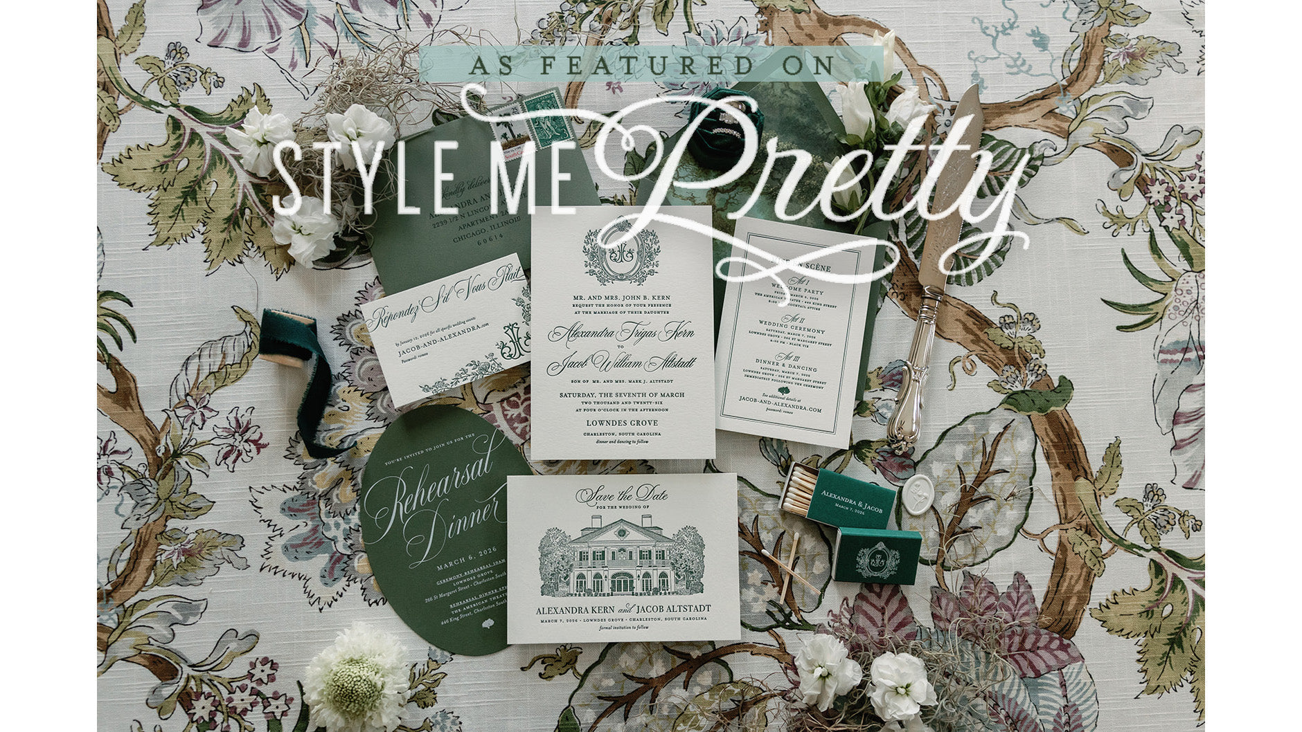 Featured on Style Me Pretty: Alexandra & Jacob’s Garden Romance and Rococo Elegance at Lowndes Grove