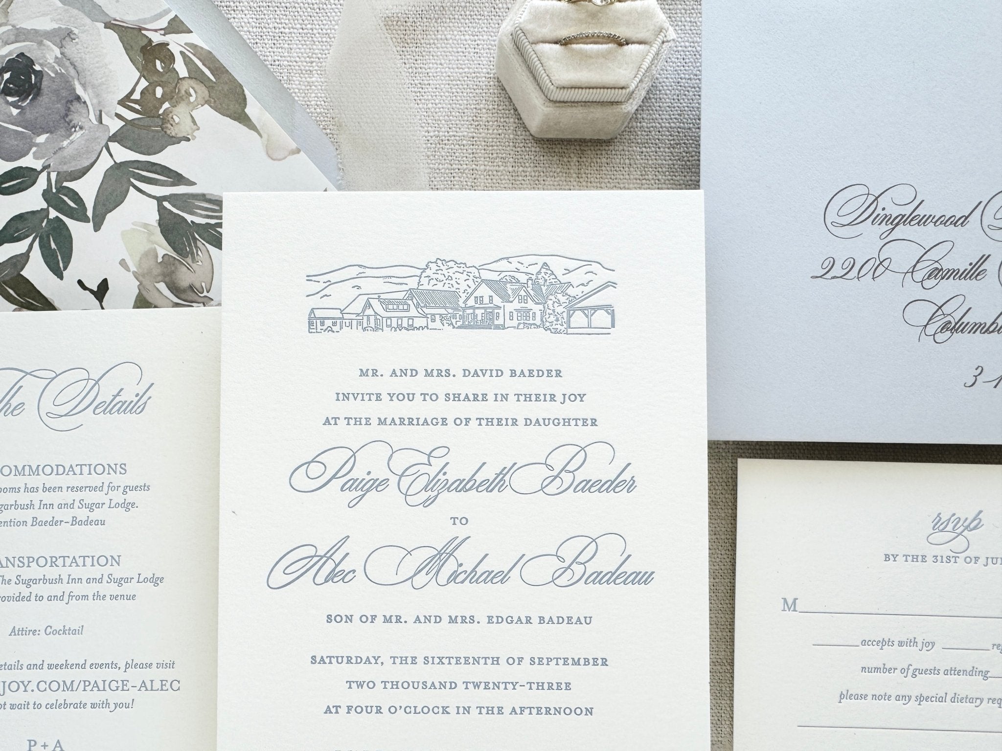 Custom Venue Sketches - Dinglewood Design & Press