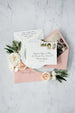 The Peachtree Suite - SAMPLE Letterpress Wedding Invitation - Dinglewood Design & Pressletterpress