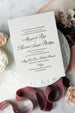 The Peachtree Suite - SAMPLE Letterpress Wedding Invitation - Dinglewood Design & Pressletterpress