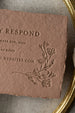 The Eliza Suite in Mocha Rose Gold - SAMPLE Letterpress Wedding Invitation - Dinglewood Design & Pressletterpress