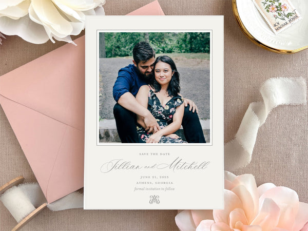 The Athens Suite - Letterpress Save the Dates - Dinglewood Design & Pressletterpress