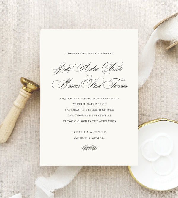 The Azalea Suite  - Letterpress Wedding Invitations