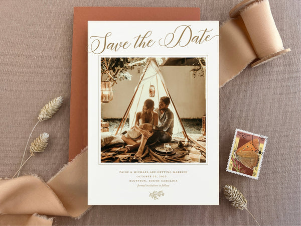 The Carolina Suite - Letterpress Save the Dates - Dinglewood Design & Pressletterpress