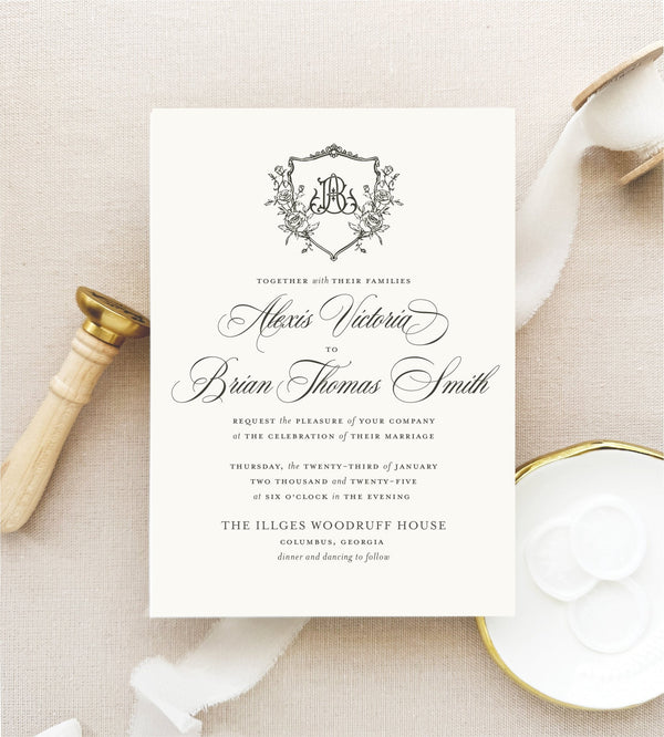 The Columbus Suite - Letterpress Wedding Invitations - Dinglewood Design & Pressletterpress