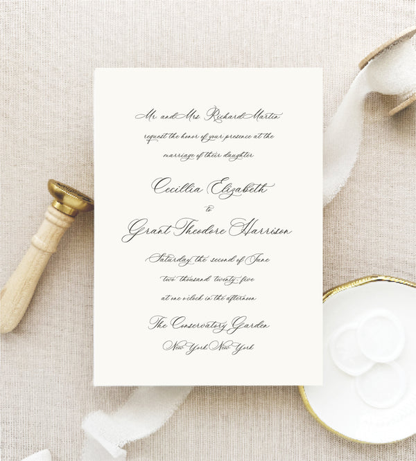 The Conservatory Suite  - Letterpress Wedding Invitations