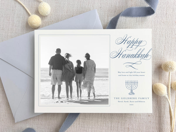 Menorah - Letterpress Holiday Cards
