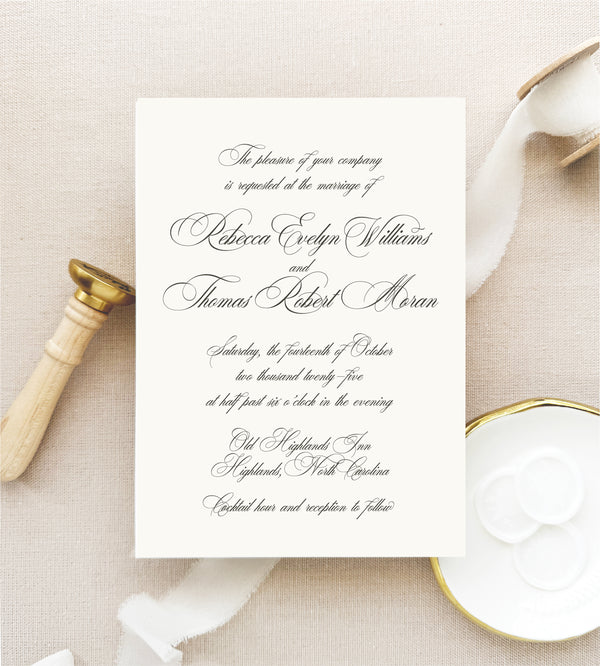 The Highlands Suite - Letterpress Wedding Invitations