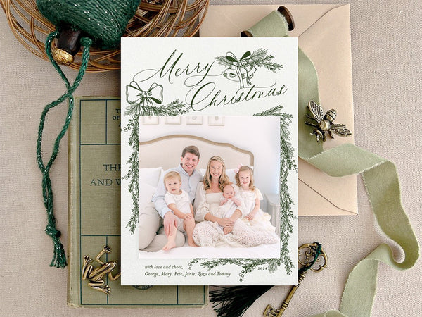 Vintage Christmas Garland - Letterpress Holiday Cards - Dinglewood Design & Pressletterpress