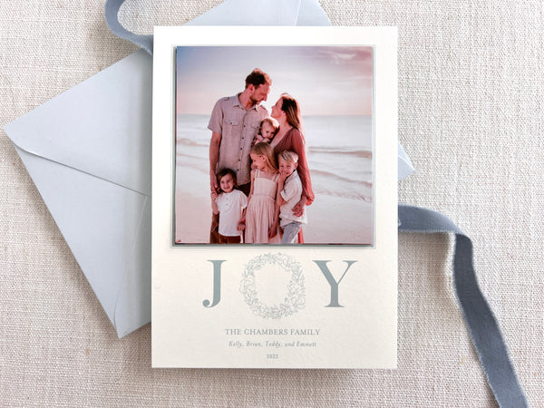 Joy Wreath - Letterpress Holiday Cards