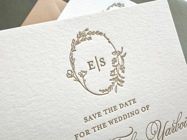 The Garden - Letterpress Save the Dates - Dinglewood Design & Pressletterpress