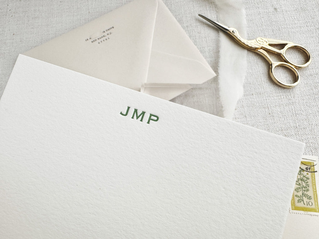 Copperplate Monogram - Letterpress Stationery - Dinglewood Design & Pressletterpress