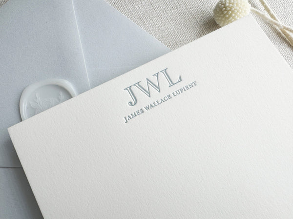 Heirloom Monogram - Letterpress Stationery - Dinglewood Design & Pressletterpress