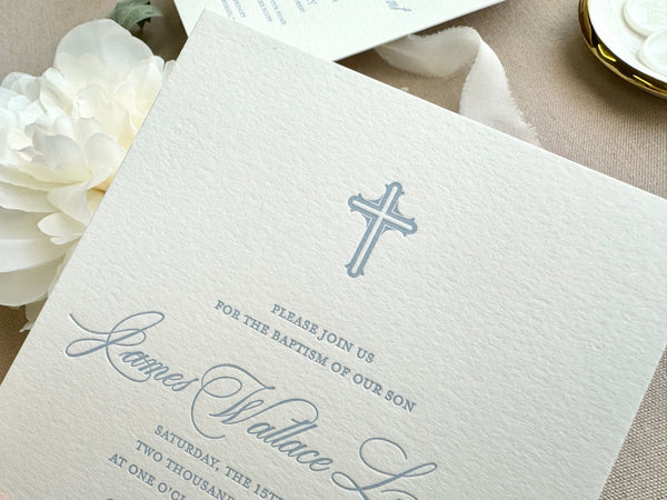 Sacrament - Letterpress Baptism Invitation - Dinglewood Design & Pressletterpress