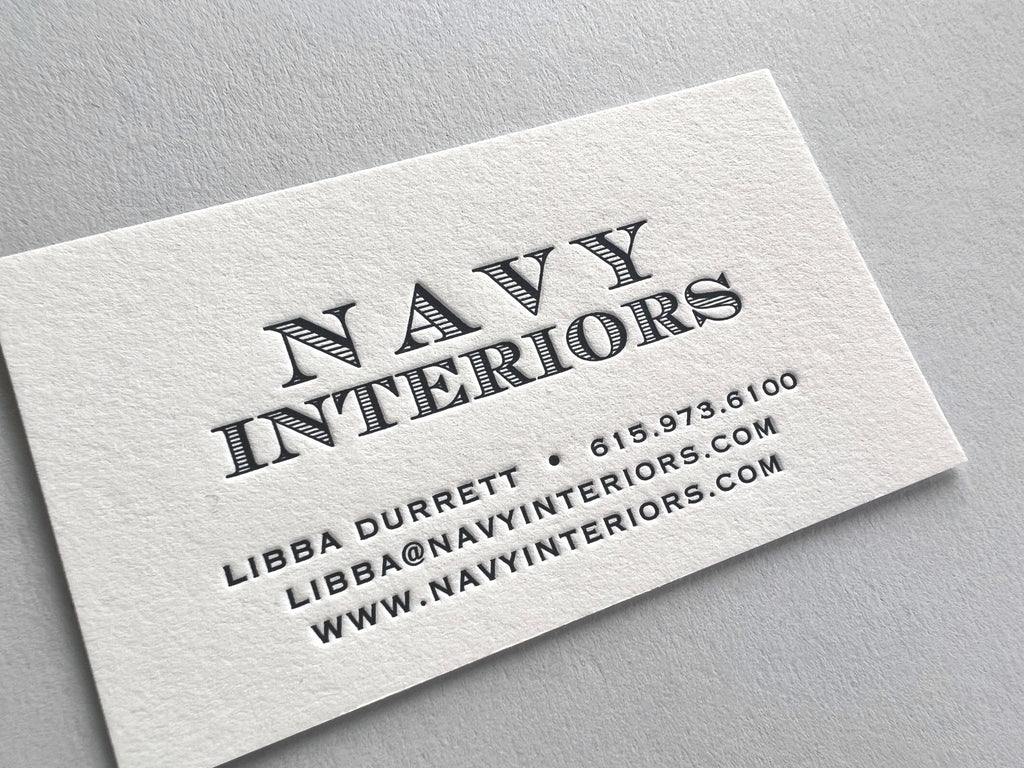 Libba - Letterpress Business Cards - Dinglewood Design & Pressletterpress