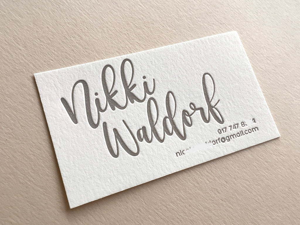 Nikki - Letterpress Business Cards - Dinglewood Design & Pressletterpress