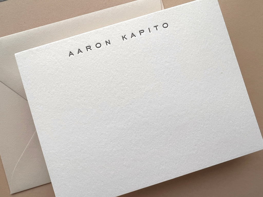 Aaron - Letterpress Stationery - Dinglewood Design & Pressletterpress