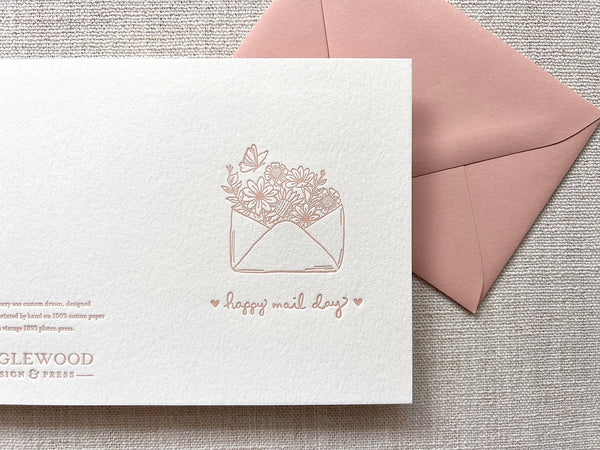 Floral Envelope - Happy Mail Day - Dinglewood Design & Pressletterpress