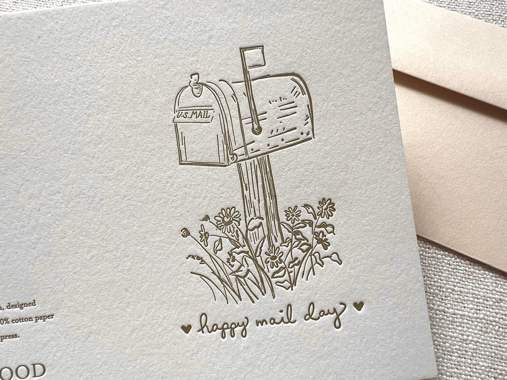 Rural Mailbox - Happy Mail Day - Dinglewood Design & Pressletterpress