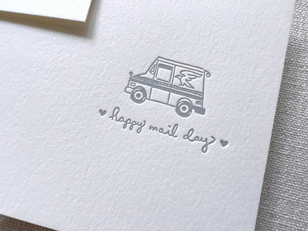 Mail Carrier Truck - Happy Mail Day - Dinglewood Design & Pressletterpress