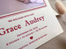 Grace - Letterpress Birth Announcements - Dinglewood Design & Pressletterpress