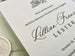 Lillian Frances - Letterpress Birth Announcements - Dinglewood Design & Pressletterpress