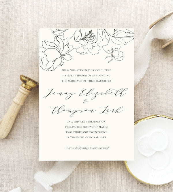 The Jenay Suite - Letterpress Wedding Invitations