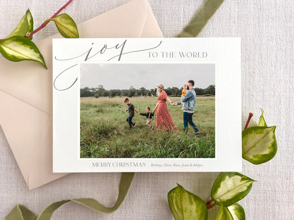 Joy to the World - Letterpress Holiday Cards