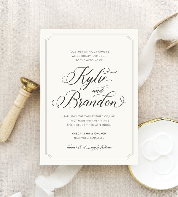 The Kylie Suite - Letterpress Wedding Invitations