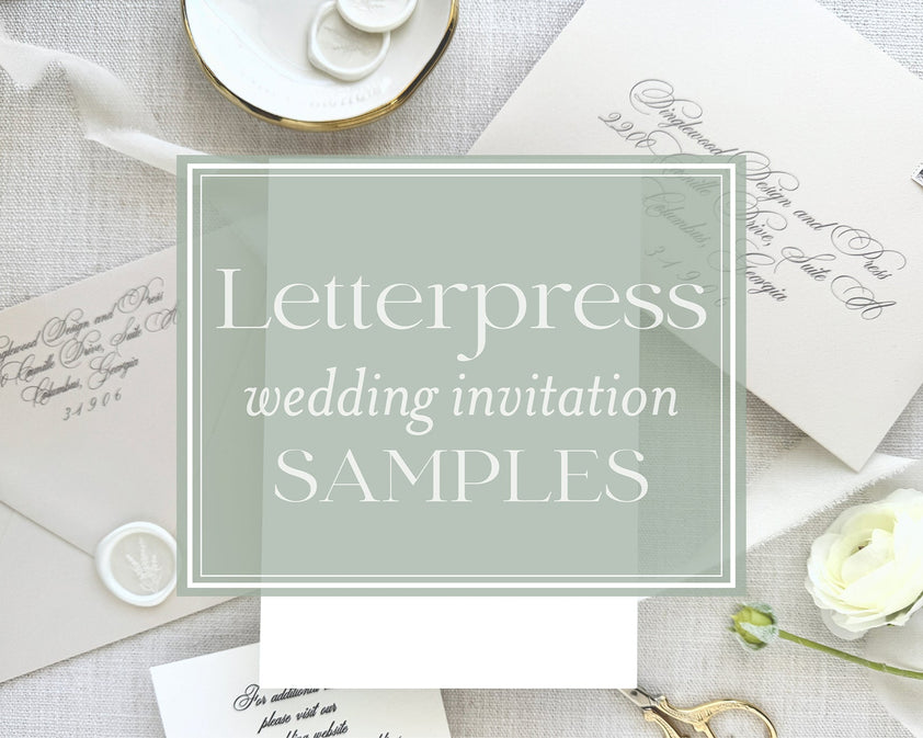 Press Invite Example Letterpress Invitation Sampler – Dinglewood Design & Press