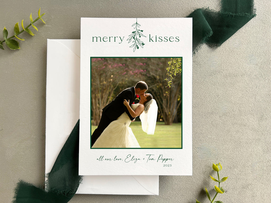 Merry Kisses - Letterpress Holiday Cards