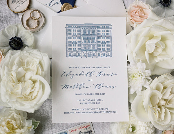 The Elizabeth - Letterpress Save the Dates - Dinglewood Design & Pressletterpress