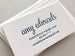 Amy - Letterpress Business Cards - Dinglewood Design & Pressletterpress