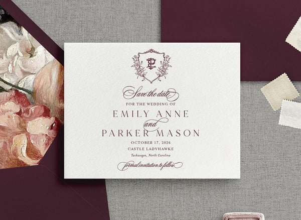 The Carolina Suite - Letterpress Save the Date - Dinglewood Design & Pressletterpress