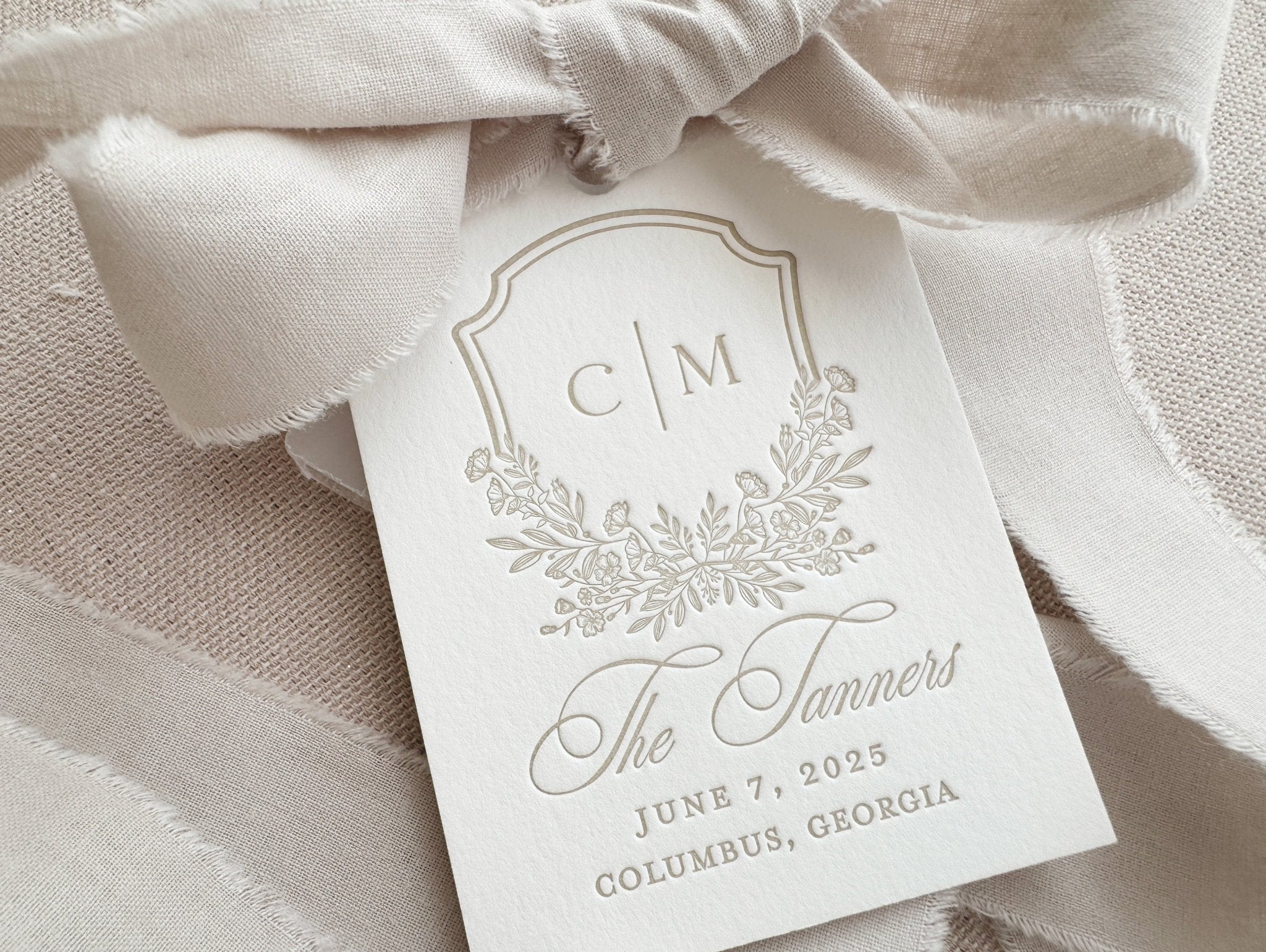 Azalea Tags Azalea - Letterpress Wedding Favor Tags – Dinglewood Design & Press