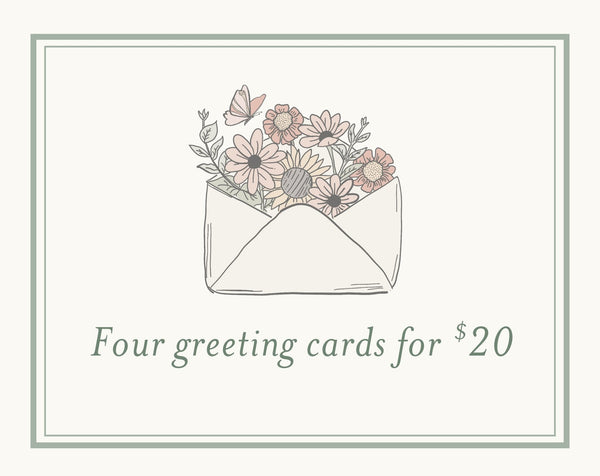 Custom Thank You Cards For Business - Floral Wreath Design, 100 Or 200 Qty