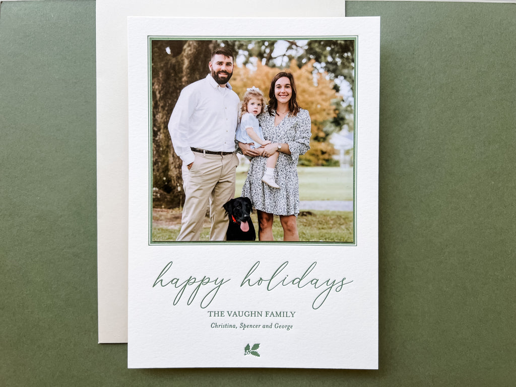Minimal and Modern - Letterpress Holiday Cards